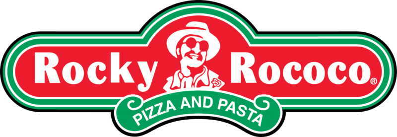 rocky rococo pizza and pasta logo